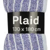 Geen Plaid streep l.blauw - l180xb130cm