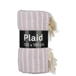 Geen Plaid streep lila - l180xb130cm