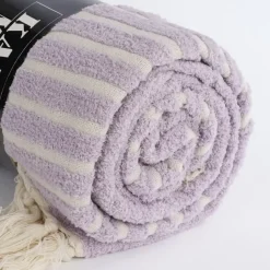 Geen Plaid streep lila - l180xb130cm