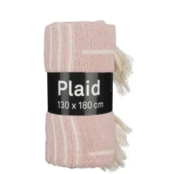 Geen Plaid streep l.roze - l180xb130cm