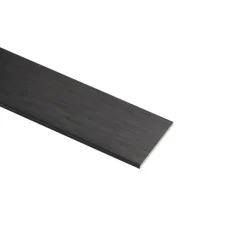 Geen Plat profiel aluminium mat zwart 20x2x1000mm