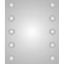 Plieger basic spiegel met verticaal 2-zijdig 5 rondjes verlichting 60 x 80 cm