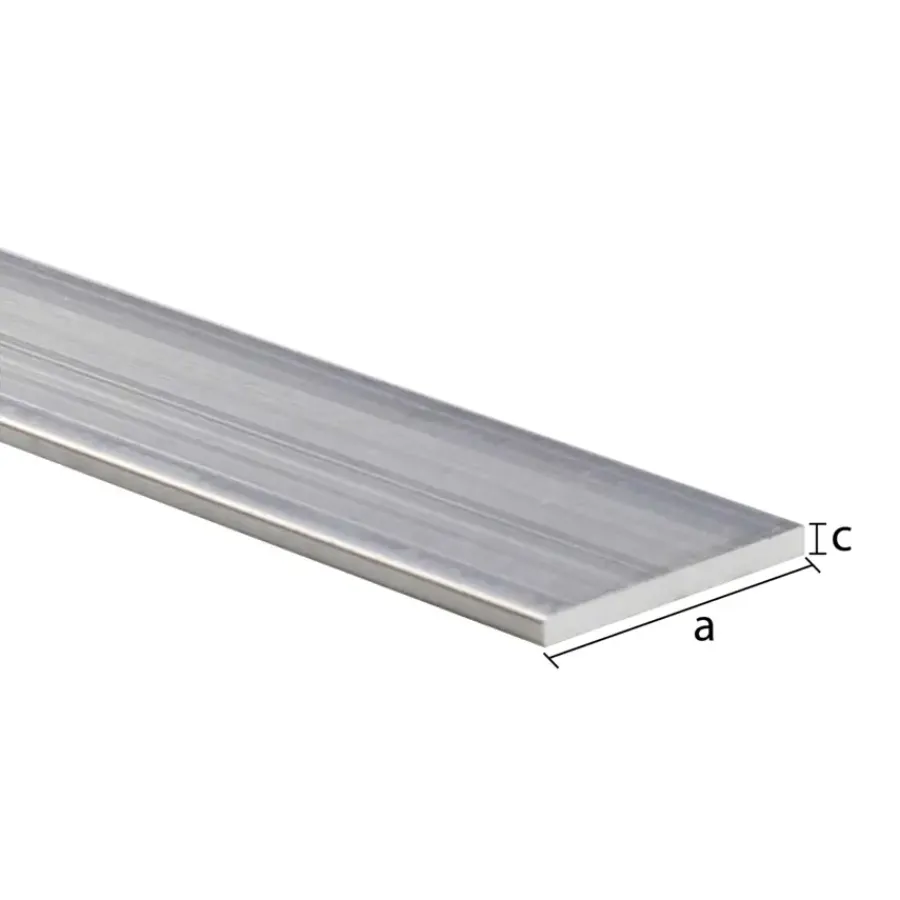 Geen Profiel plat aluminium brut 10x2x1000mm