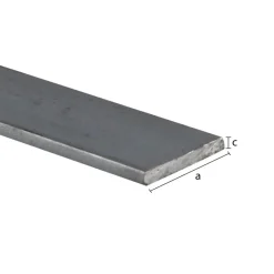 Geen Profiel plat staal 30x6x1000mm