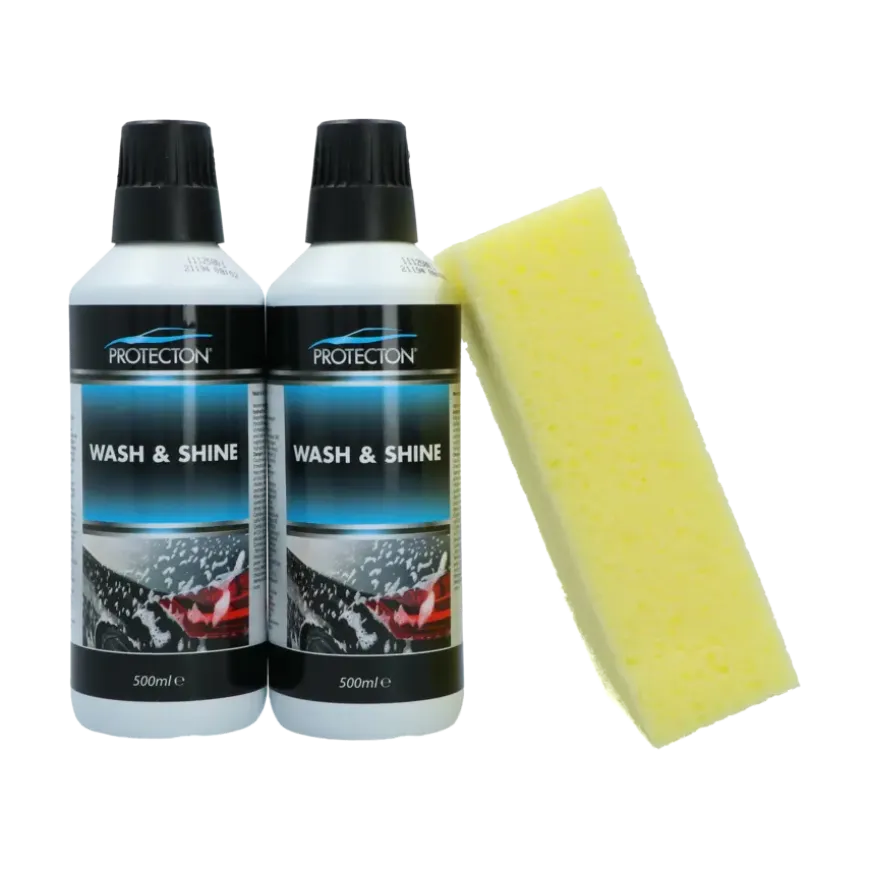 Protecton Wash & Shine Set 2x 500ml met Spons