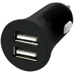 Q-Link Autolader 12V met 2 USB-A zwart