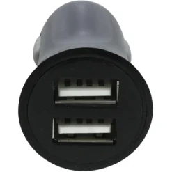 Q-Link Autolader 12V met 2 USB-A zwart