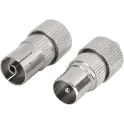 Q-Link coac stekker metaal recht male/female