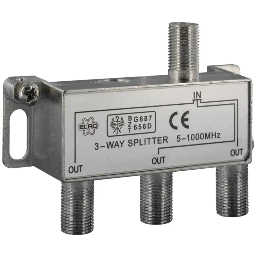 Q-Link coax F-splitter 3-weg/4F-connector