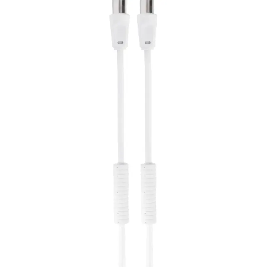 Q-Link coax kabel 3CV2 HF stekker recht 5 meter wit