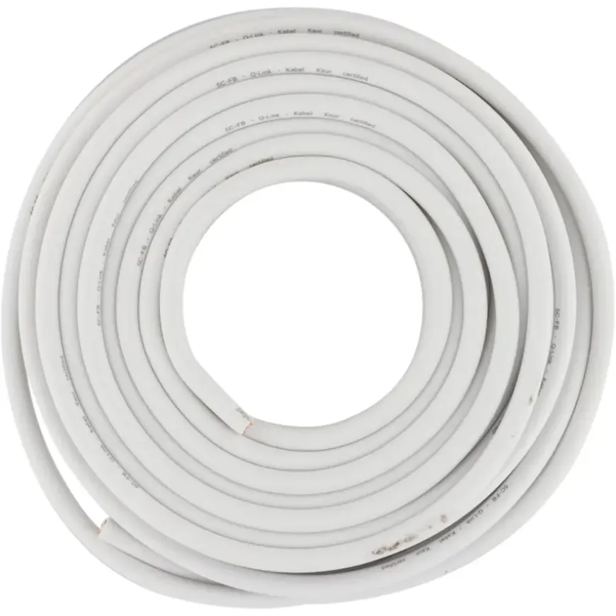 Q-Link coax kabel 20 meter wit kabelkeur