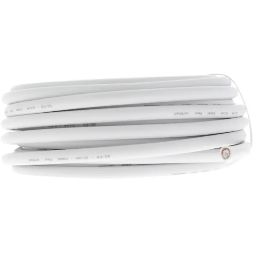 Q-Link coax kabel 10 meter wit kabelkeur