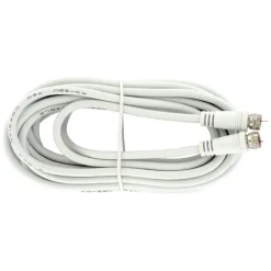 Q-Link coax kabel RG59 met F-connector 5 meter wit