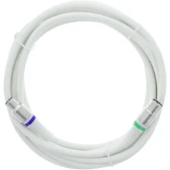 Q-Link coax kabel stekker recht 3 meter wit kabelkeur