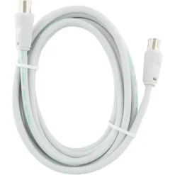Q-Link coax kabel stekker recht 3 meter wit kabelkeur