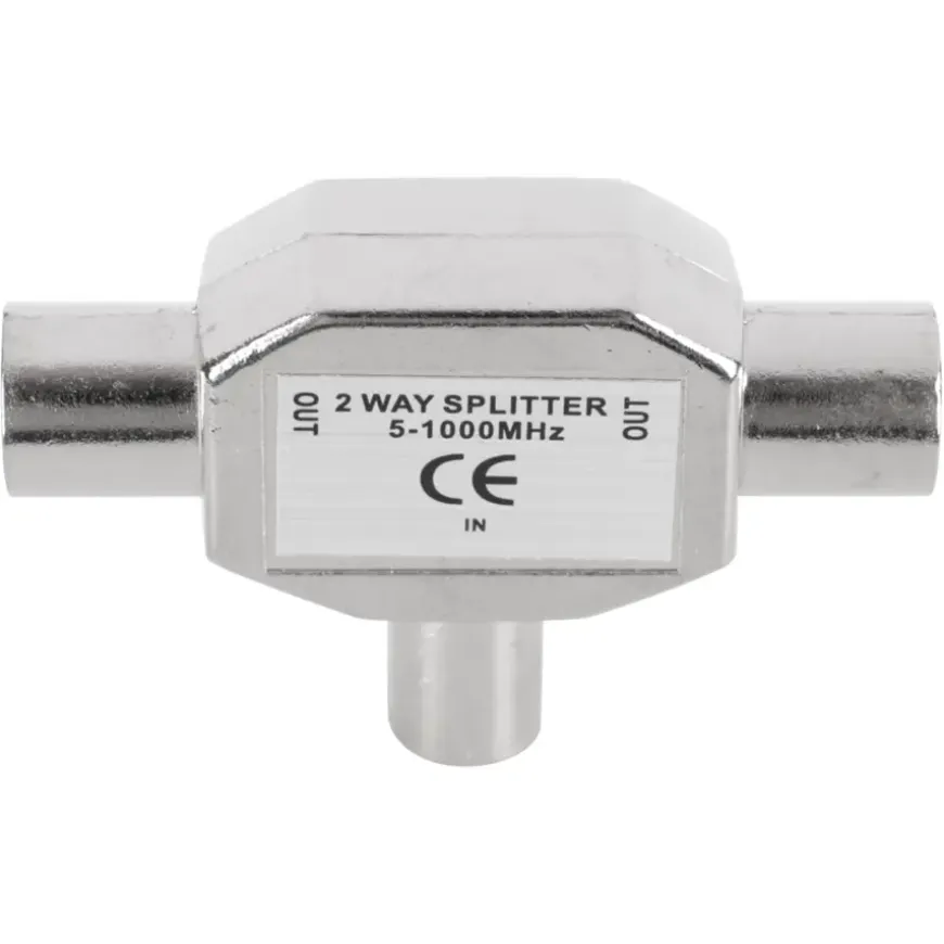 Q-Link coax splitter radio metaal 1 male/2 female