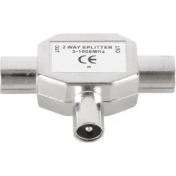 Q-Link coax splitter radio metaal 1 male/2 female