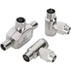 Q-Link coax splitter tv 2 male/female haaks