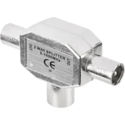 Q-Link coax splitter tv metaal 1 female/2 male