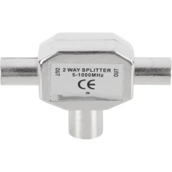 Q-Link coax splitter tv metaal 1 female/2 male