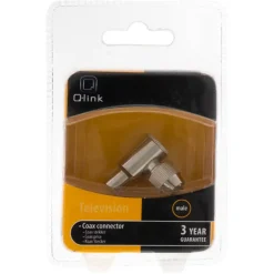Q-Link coax stekker haaks male