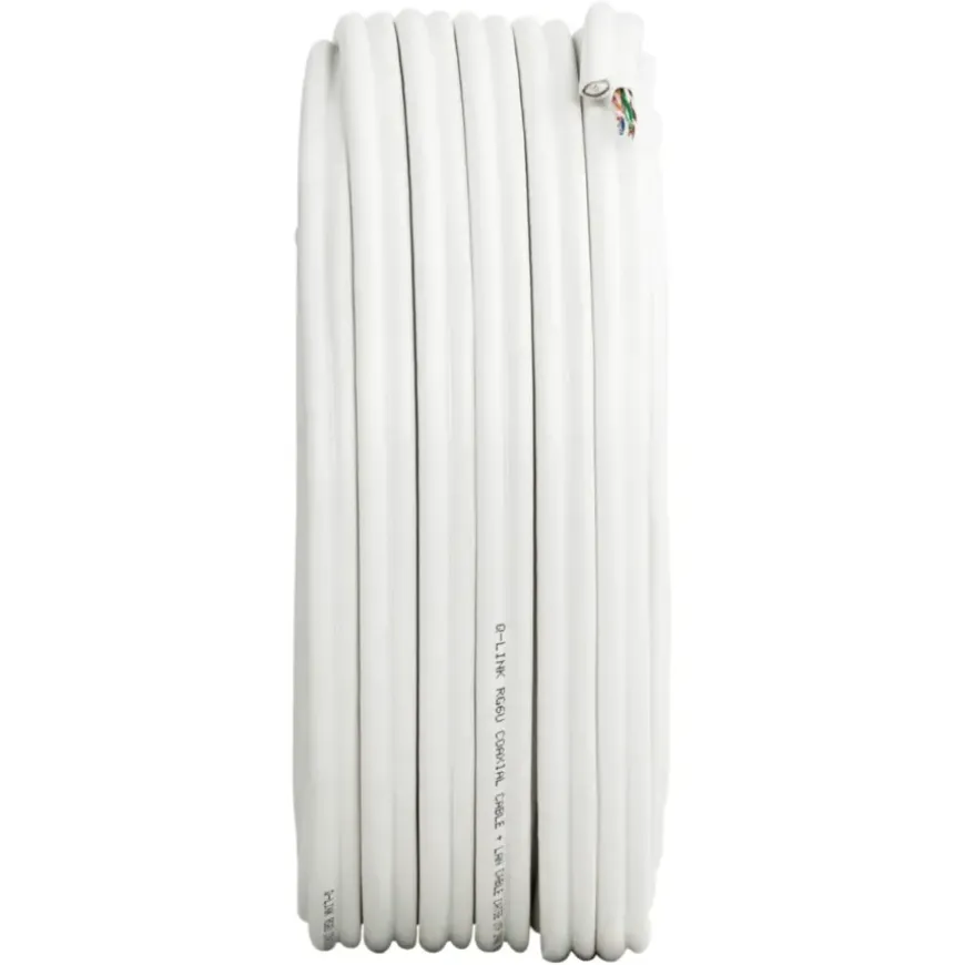 Q-Link coax/utp kabel RG6 25 meter wit