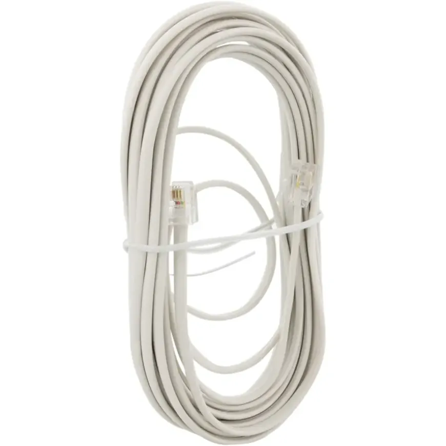 Q-Link telefoon aansluitsnoer modulair 2RJ11 plug 5 meter wit