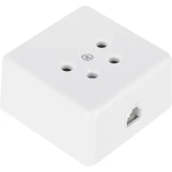 Q-Link telefoon contactdoos opbouw modulair 4 polig wit