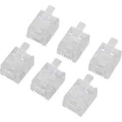 Q-Link telefoon plug modulair 4-polig 6 stuks