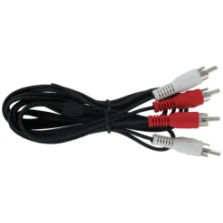 Q-Link tulp kabel 2RCA/2RCA male-male 1.5 meter rood/wit