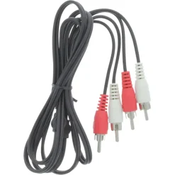 Q-Link tulp kabel 2RCA/2RCA male-male 1.5 meter rood/wit