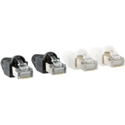 Q-Link UTP connector 4x/kap RJ45 2x zwart wit 8 stuks
