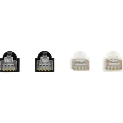 Q-Link UTP connector 4x/kap RJ45 2x zwart wit 8 stuks