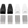 Q-Link UTP connector 4x/kap RJ45 2x zwart wit 8 stuks