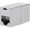 Q-Link UTP koppelstuk 8P RJ45 afgeschermd aluminium kleur