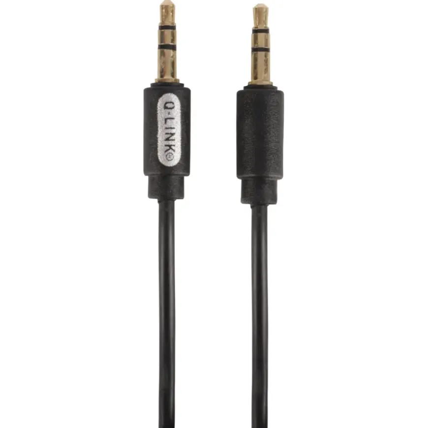 Q-Link verlengkabel stereo 3.5 mm male/male 1.5 meter zwart