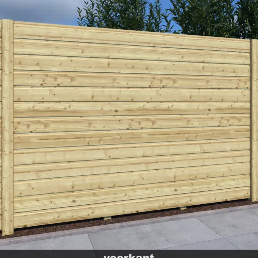 Rabatdeel vuren hout geschaafd 1,7 x 13,5 x 240 cm