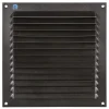 Renson opbouw schoepenrooster aluminium zwart 200 x 200mm