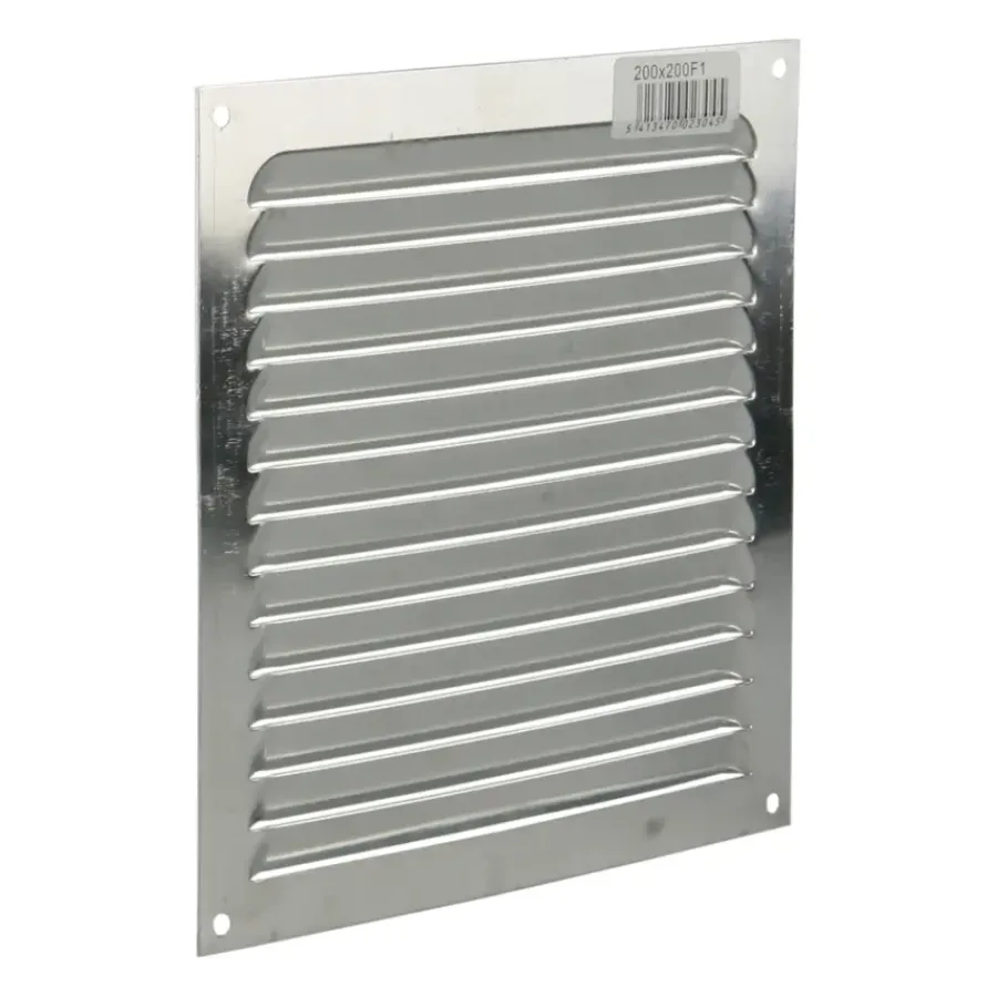 Renson ventilatierooster opbouw aluminium zilver 200x200 mm
