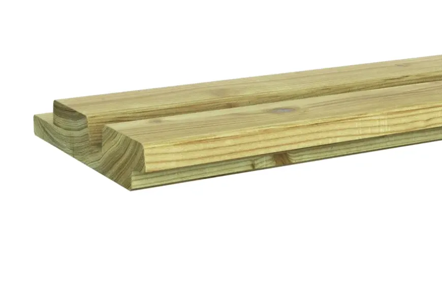 Rhombusprofiel vuren hout geschaafd 180 x 2,8 x 14,5 cm