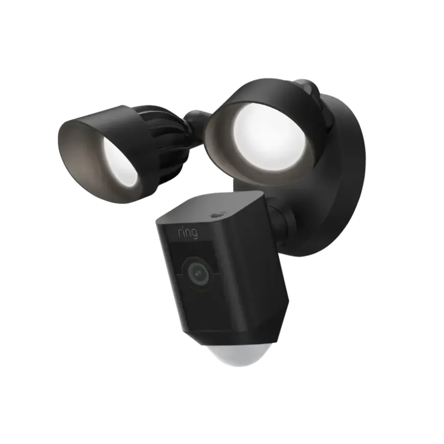 Ring Floodlight Camera Wired Plus Zwart