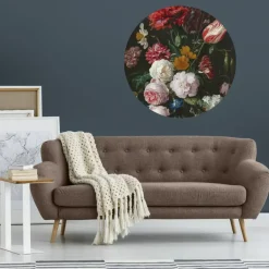 Art for the Home Ronde muursticker Nicky flowers (dessin 119180)