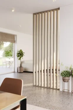 Roomdivider complete set licht eiken 260x100 cm