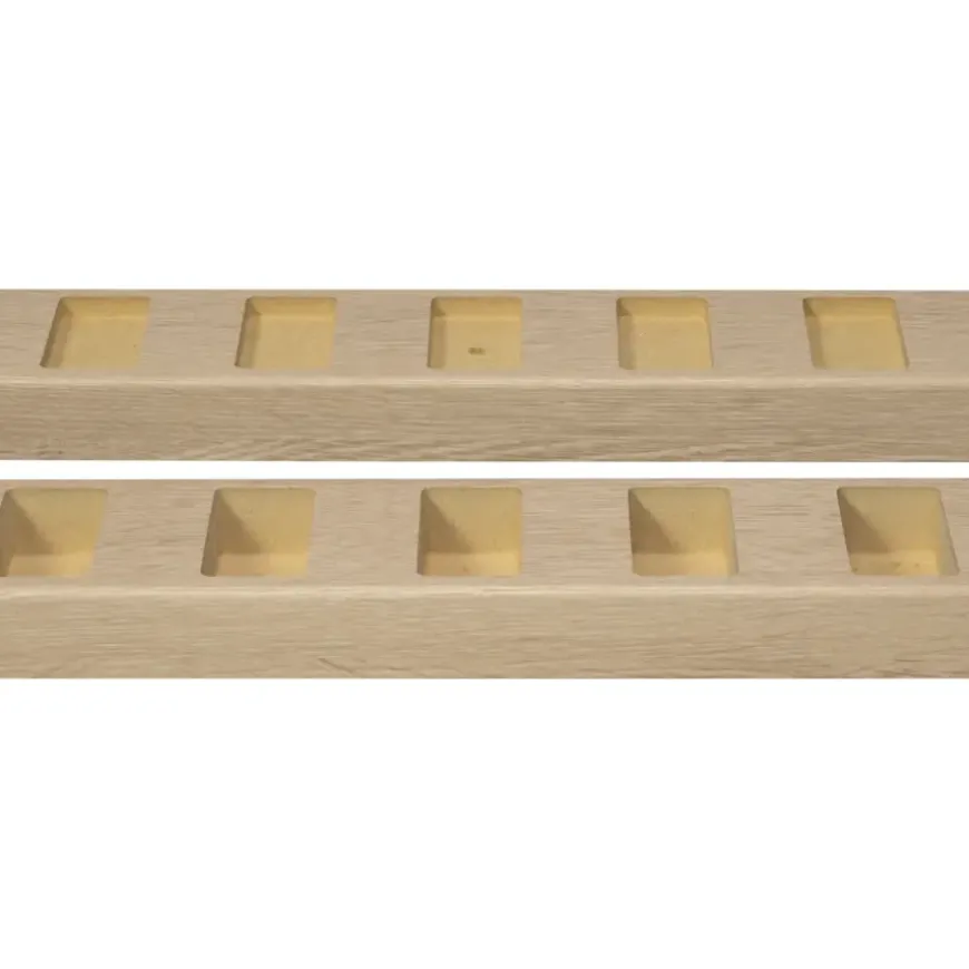 Roomdivider profiel recht 90° natuur eiken 2 stuks