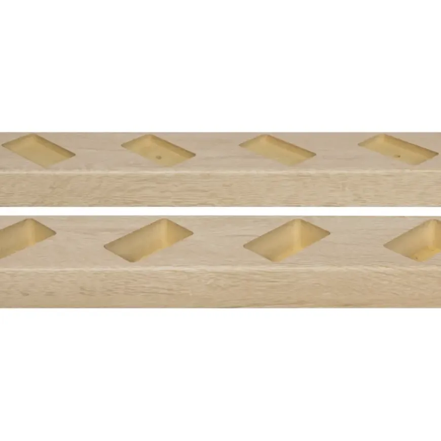 Roomdivider profiel schuin 45° natuur eiken 2 stuks