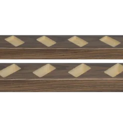 Roomdivider profiel schuin 45° walnoot 2 stuks
