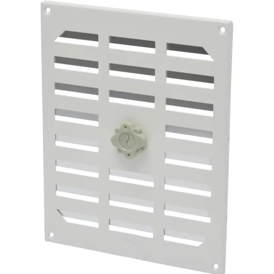 Sanivesk afsluitbaar schuifrooster aluminium wit 24,5x19,5 cm