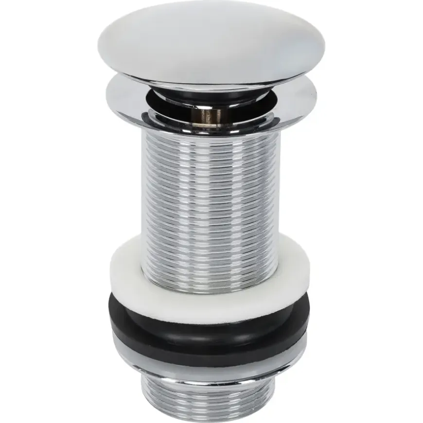 Sanivesk afvoerplug click 5/4" rond zonder overloop lang chroom