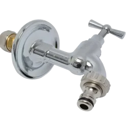 Sanivesk Buitenkraan Meerlagen + Gevelkom 16mmx1/2"M Chroom