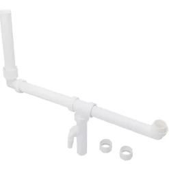 Sanivesk Duploafvoer Ongelijk 6/4x40mm Wit